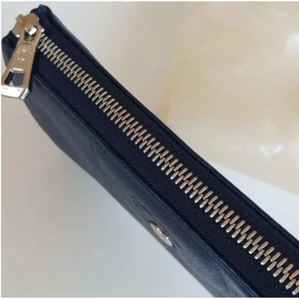Longchamp‎ Le Pliage Cuir Zip Around Wallet - Navy